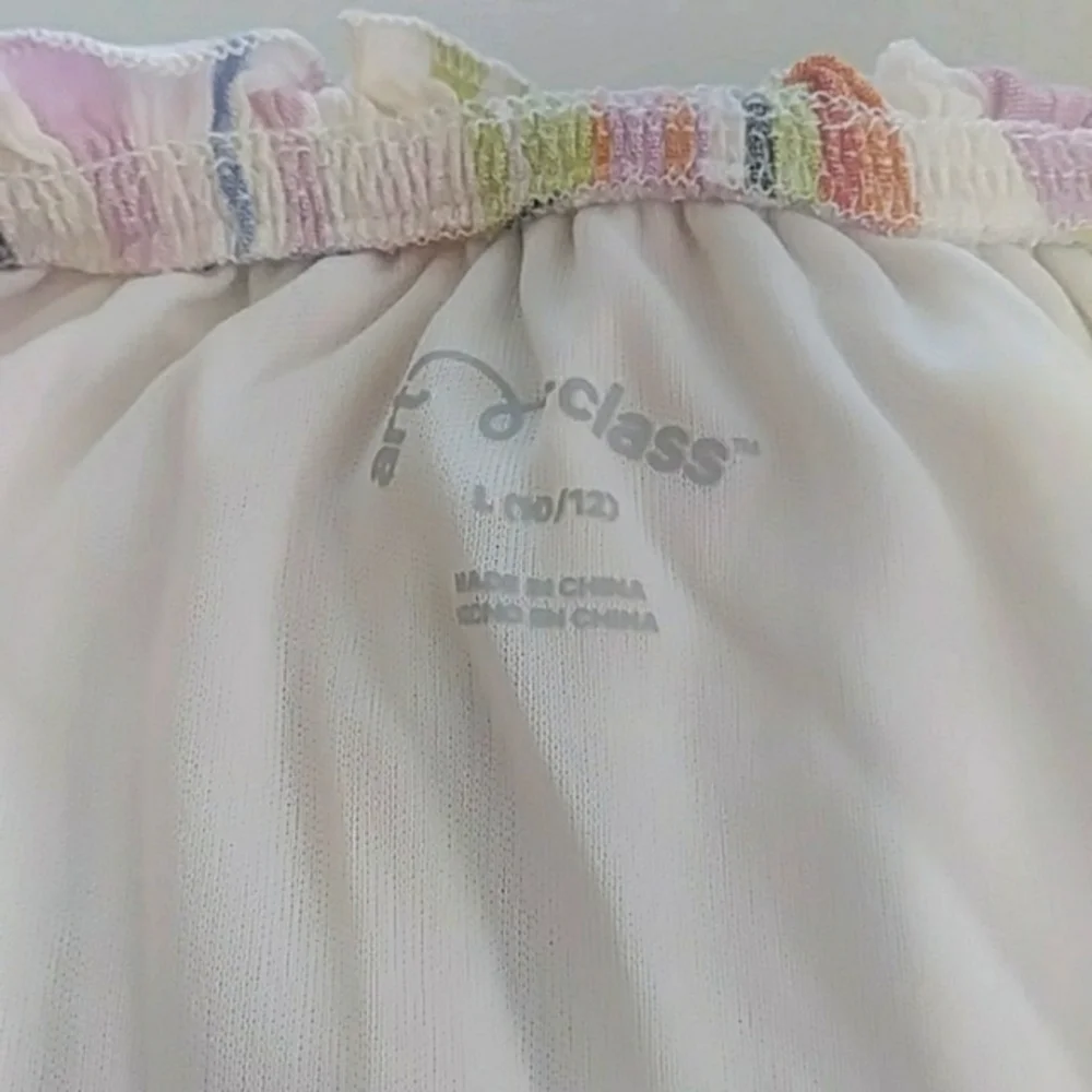 3/$15 ❤️ Art Class Girl's Ruffle Off-Shoulder Dress, Multicolored, Size L - Picture 5 of 6